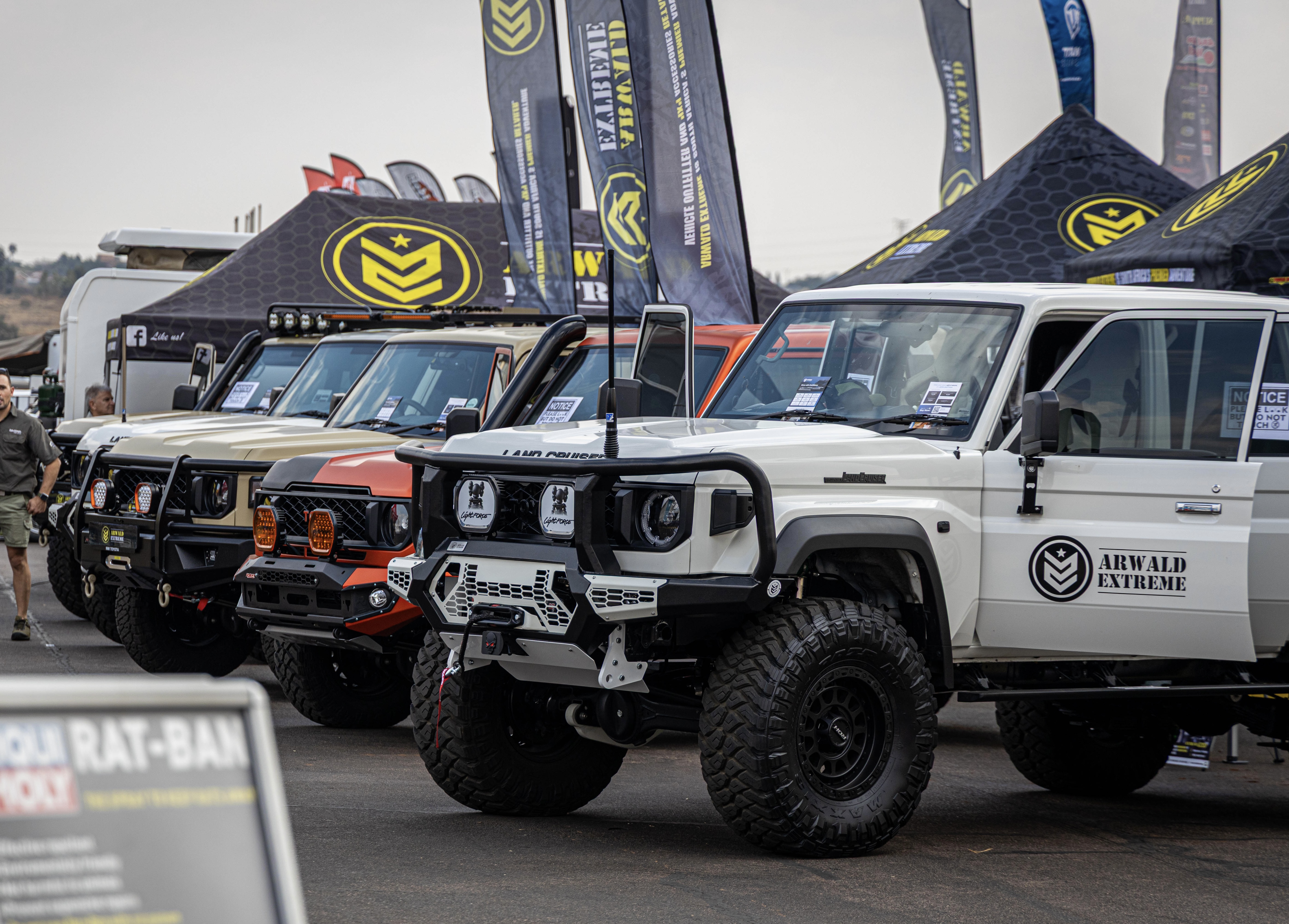 The Arwald Extreme stand with builds on display